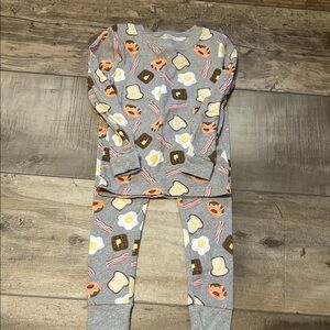 Wonder Nation Gray Breakfast-Themed Pajama Set